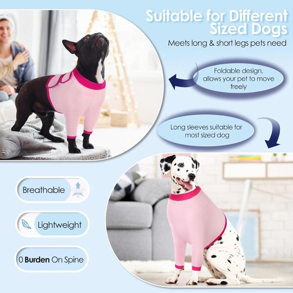 AOFITEE Dog Recovery Suit for Front Legs, Breathable Leg Sleeve Right Left Thig - Picture 5 of 6
